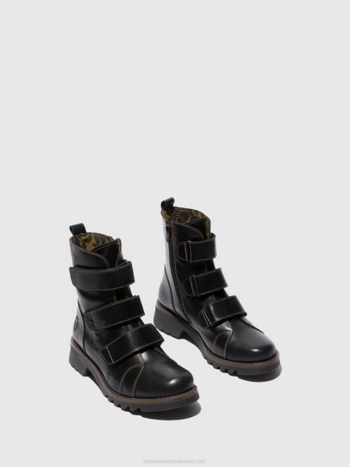 RUG BLACK XX0D190 Velcro Ankle Boots RACH790 Fly London Women