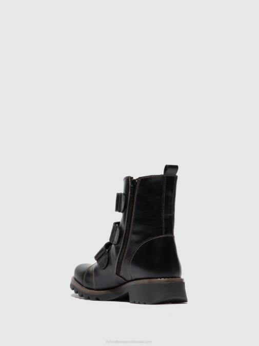 RUG BLACK XX0D190 Velcro Ankle Boots RACH790 Fly London Women