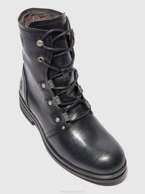 RUG BLACK XX0D197 Lace-up Ankle Boots KNOT792 Fly London Women