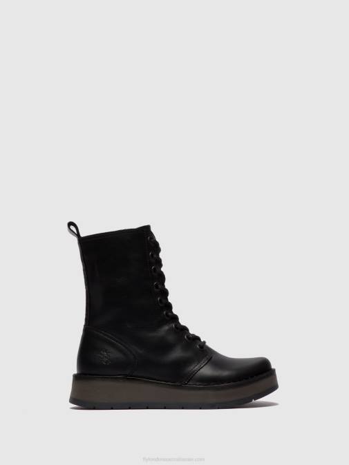 RUG BLACK XX0D250 Lace-up Ankle Boots RAMI043 Fly London Women