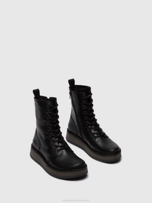RUG BLACK XX0D250 Lace-up Ankle Boots RAMI043 Fly London Women