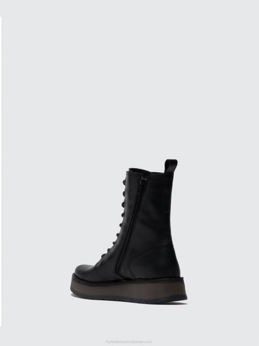 RUG BLACK XX0D250 Lace-up Ankle Boots RAMI043 Fly London Women