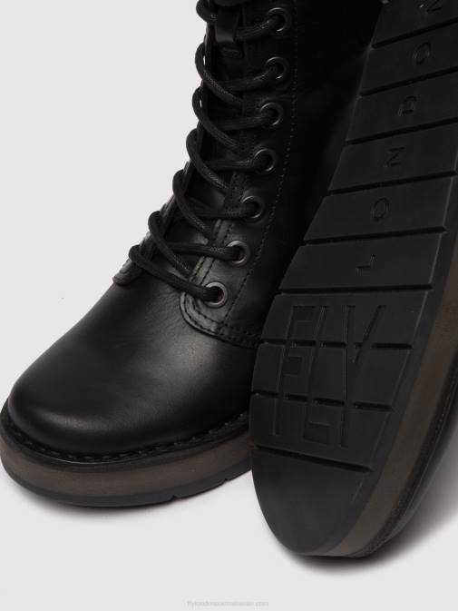 RUG BLACK XX0D250 Lace-up Ankle Boots RAMI043 Fly London Women