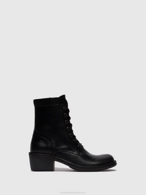 RUG BLACK XX0D252 Lace-up Ankle Boots MILU044 Fly London Women