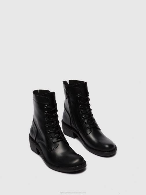 RUG BLACK XX0D252 Lace-up Ankle Boots MILU044 Fly London Women