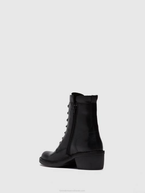 RUG BLACK XX0D252 Lace-up Ankle Boots MILU044 Fly London Women