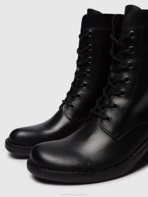 RUG BLACK XX0D252 Lace-up Ankle Boots MILU044 Fly London Women