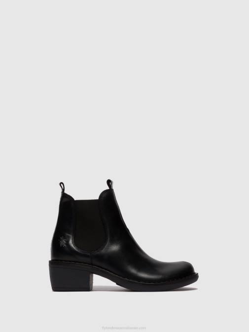RUG BLACK XX0D255 Chelsea Ankle Boots MEME030 Fly London Women