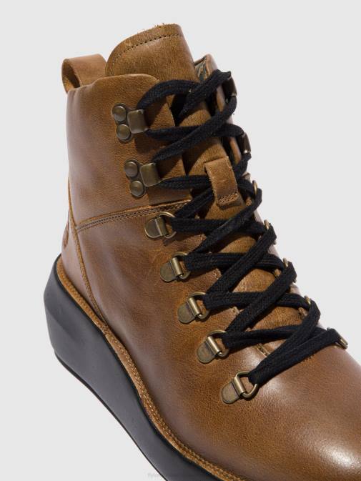 RUG CAMEL XX0D206 Lace-up Ankle Boots BIKA501 Fly London Women