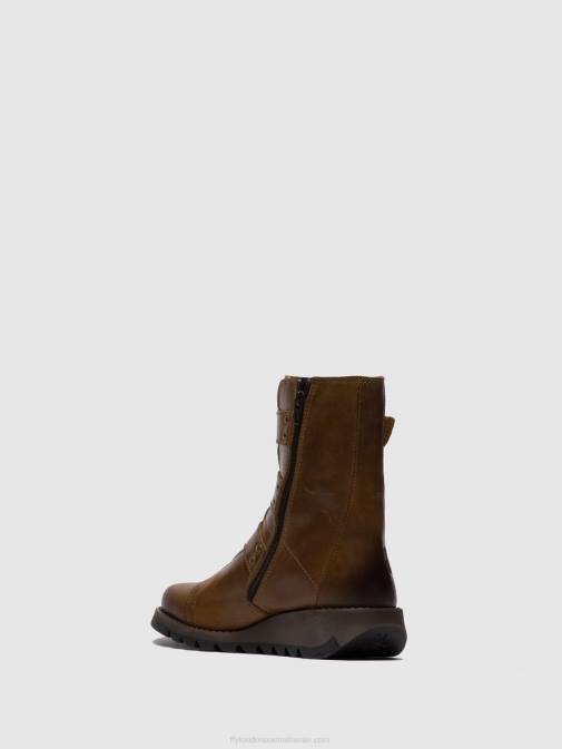 RUG CAMEL XX0D246 Buckle Ankle Boots SCOP110 Fly London Women