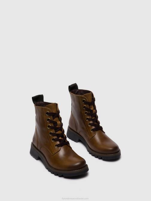 RUG CAMEL XX0D251 Lace-up Ankle Boots RAGI539 Fly London Women