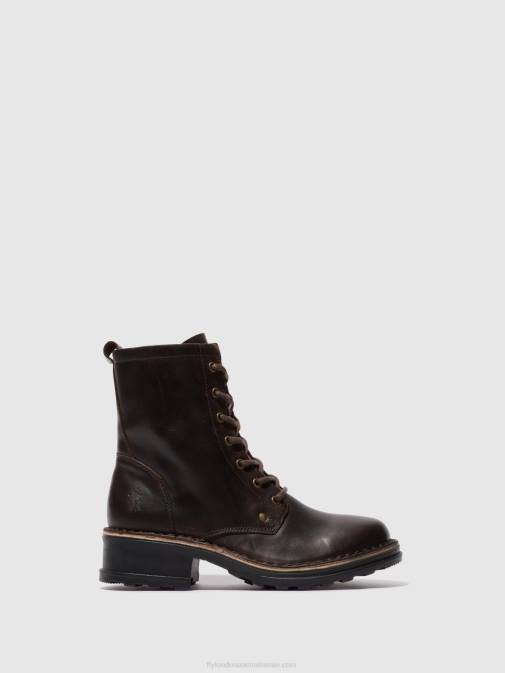 RUG DK. BROWN XX0D245 Lace-up Ankle Boots THOR035 Fly London Women