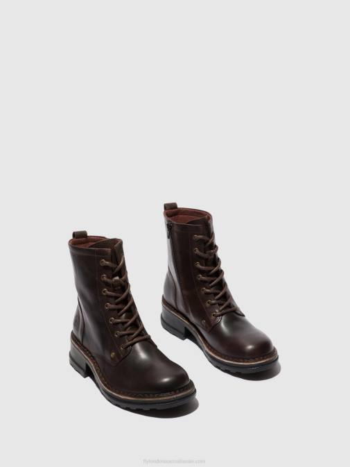 RUG DK. BROWN XX0D245 Lace-up Ankle Boots THOR035 Fly London Women