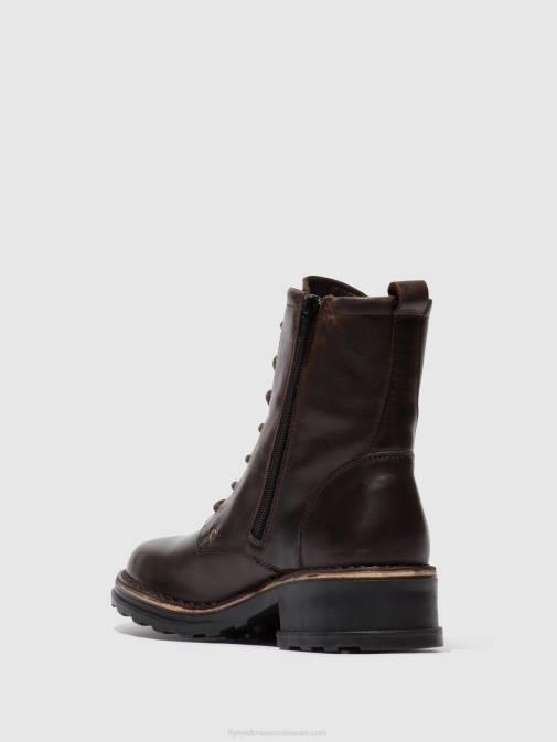 RUG DK. BROWN XX0D245 Lace-up Ankle Boots THOR035 Fly London Women