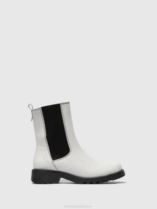 RUG OFFWHITE (BLACK) XX0D217 Chelsea Ankle Boots REIN795 Fly London Women