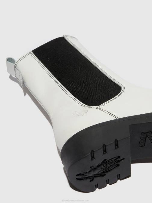 RUG OFFWHITE (BLACK) XX0D217 Chelsea Ankle Boots REIN795 Fly London Women