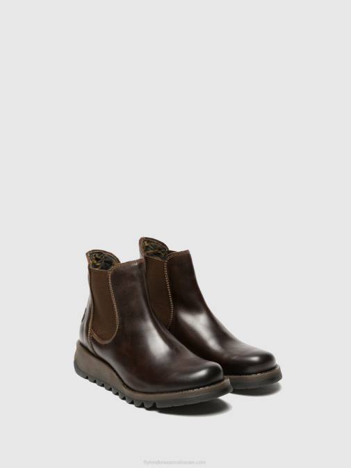 SALV DARK BROWN XX0D272 Chelsea Ankle Boots Fly London Women