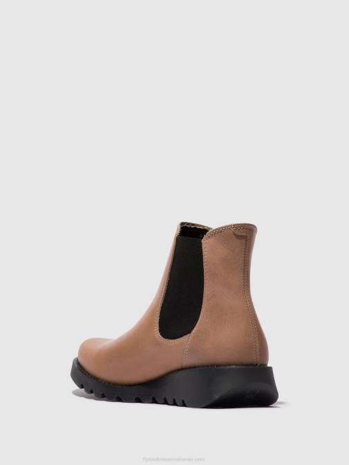 SALV ROSE (BLACK ELASTIC) XX0D117 Chelsea Ankle Boots Fly London Women