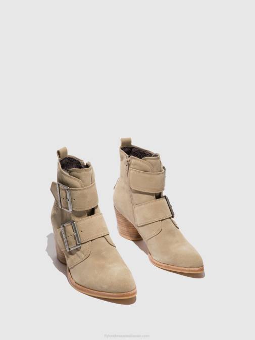 SUEDE CREME XX0D240 Buckle Ankle Boots ARIA827 Fly London Women