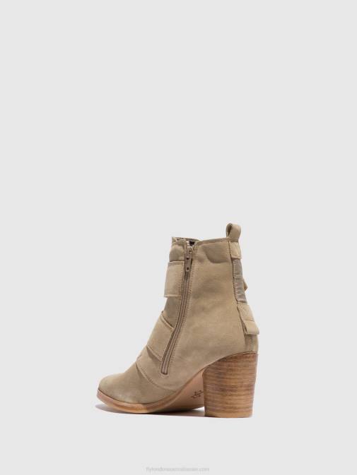 SUEDE CREME XX0D240 Buckle Ankle Boots ARIA827 Fly London Women