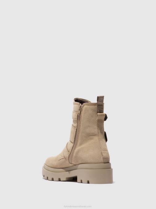 SUEDE CREME XX0D242 Buckle Ankle Boots JEDA817 Fly London Women