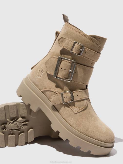 SUEDE CREME XX0D242 Buckle Ankle Boots JEDA817 Fly London Women
