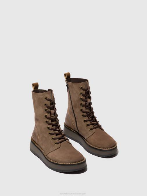 TAUPE/CAMEL XX0D20 Lace-up Ankle Boots RAMI043 Fly London Women