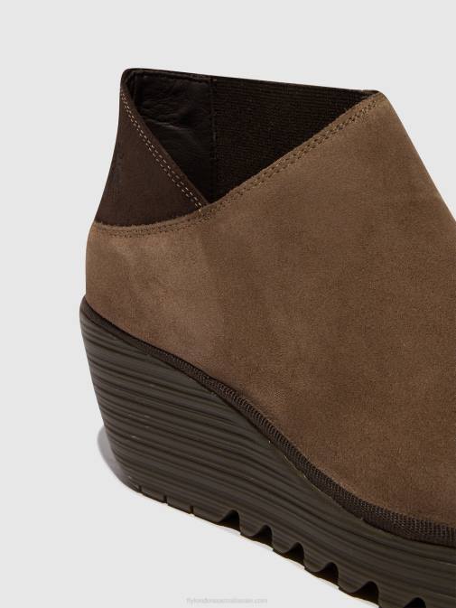 TAUPE/EXPRESSO XX0D28 Zip Up Ankle Boots YEGO400 Fly London Women