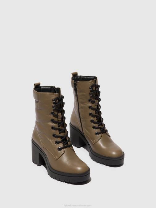TAUPE XX0D86 Lace-up Ankle Boots TIEL642 Fly London Women