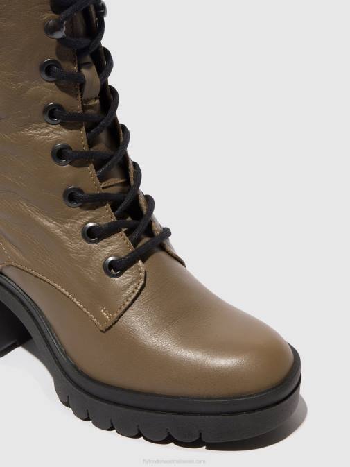 TAUPE XX0D86 Lace-up Ankle Boots TIEL642 Fly London Women