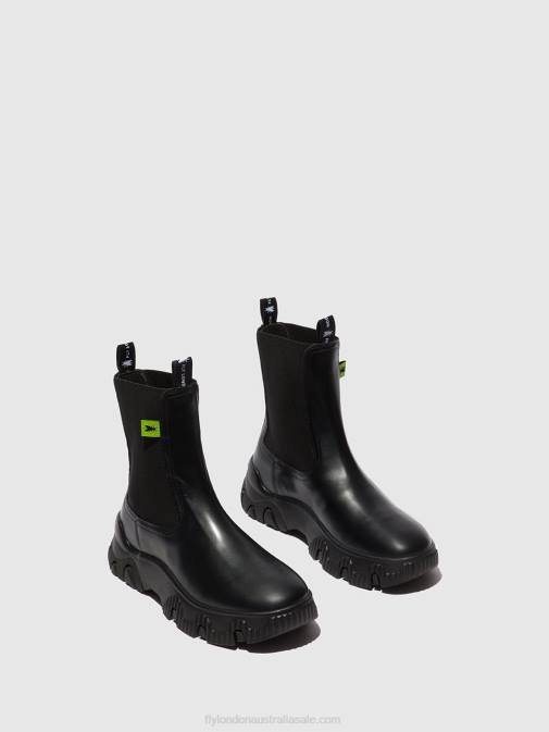 TUNDER BLACK XX0D159 Chelsea Ankle Boots FATY885 Fly London Women