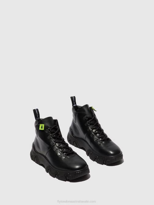 TUNDER BLACK XX0D166 Lace-up Ankle Boots FIGA887 Fly London Women