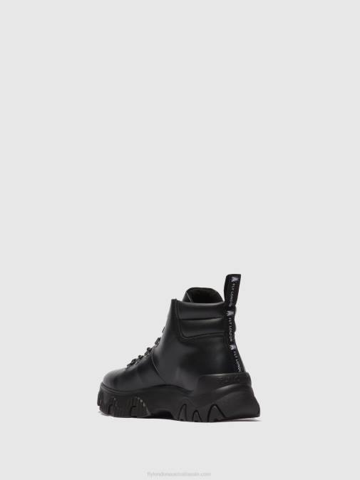 TUNDER BLACK XX0D166 Lace-up Ankle Boots FIGA887 Fly London Women