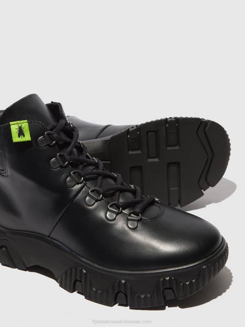 TUNDER BLACK XX0D166 Lace-up Ankle Boots FIGA887 Fly London Women