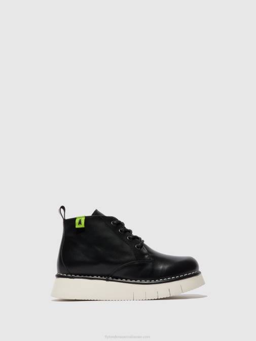 TUNDER BLACK XX0D167 Lace-up Ankle Boots IDDA244 Fly London Women