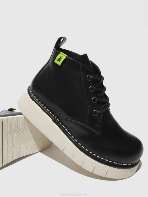 TUNDER BLACK XX0D167 Lace-up Ankle Boots IDDA244 Fly London Women