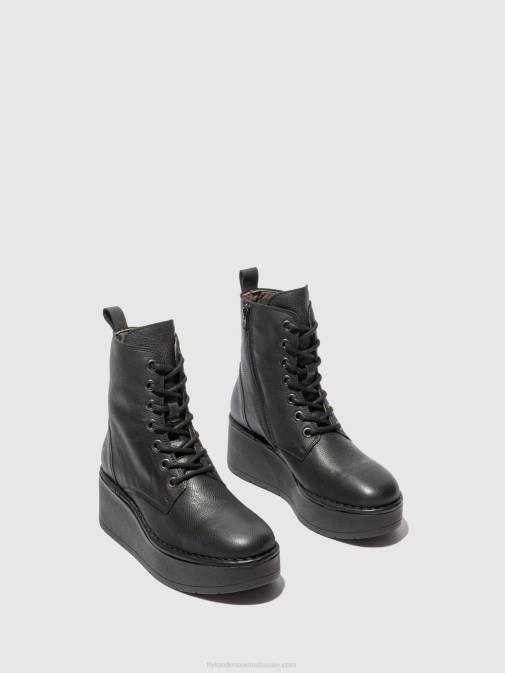 VERONA BLACK XX0D199 Lace-up Ankle Boots HEPE239 Fly London Women