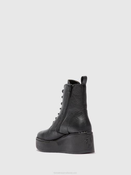 VERONA BLACK XX0D199 Lace-up Ankle Boots HEPE239 Fly London Women