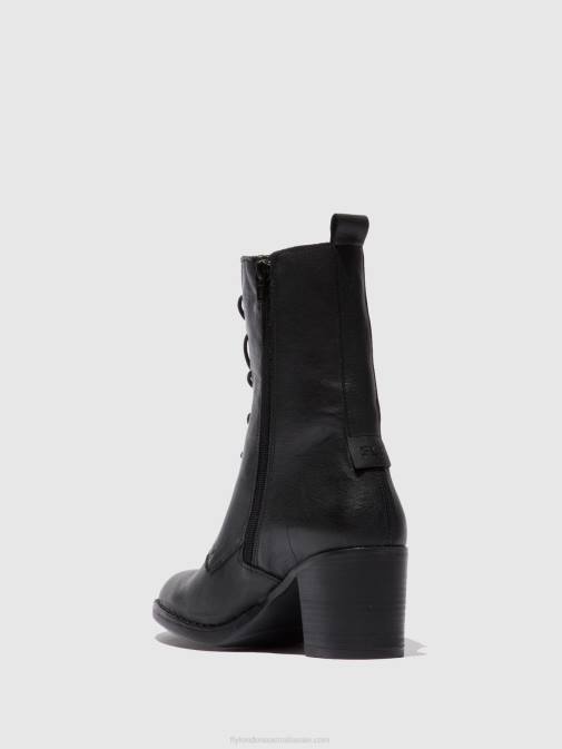 VERONA BLACK XX0D208 Lace-up Ankle Boots BLYA070 Fly London Women