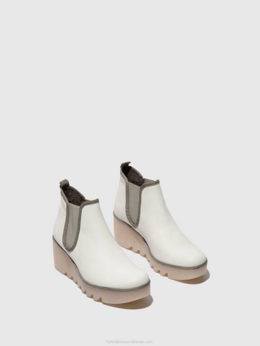 WHITE (MILKY SOLE) XX0D144 Chelsea Ankle Boots BYNE349 Fly London Women
