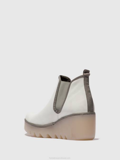 WHITE (MILKY SOLE) XX0D144 Chelsea Ankle Boots BYNE349 Fly London Women