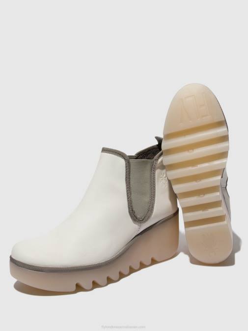 WHITE (MILKY SOLE) XX0D144 Chelsea Ankle Boots BYNE349 Fly London Women