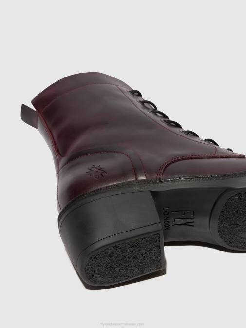 WINE XX0D100 Lace-up Ankle Boots MILU044 Fly London Women