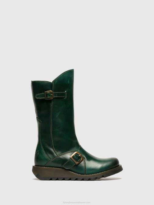 PETROL XX0D350 Buckle Boots MES 2 Fly London Women