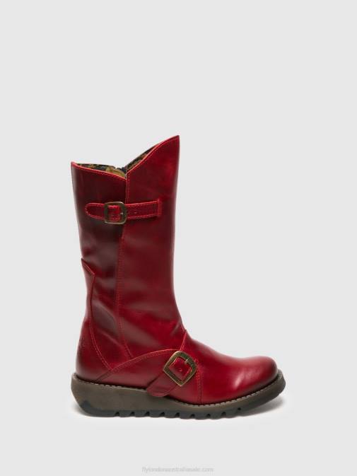RED XX0D345 Buckle Boots MES 2 Fly London Women
