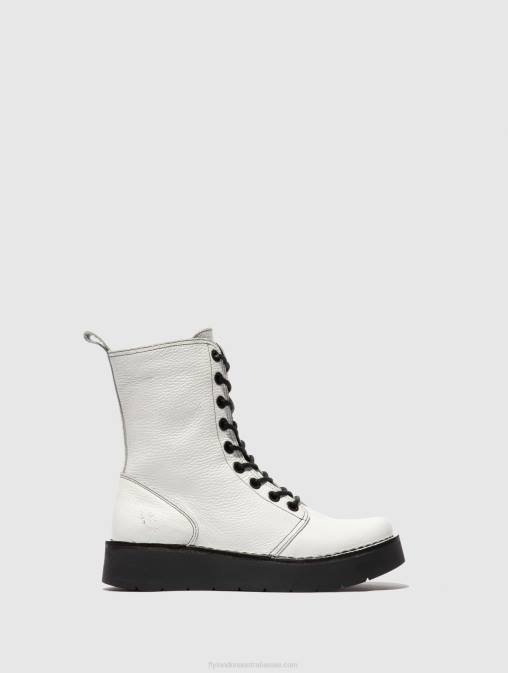 RIO WHITE(BLACK ST) XX0D321 Lace-up Boots RAMI043 Fly London Women