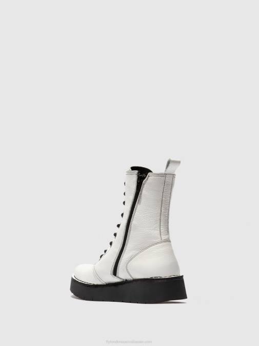 RIO WHITE(BLACK ST) XX0D321 Lace-up Boots RAMI043 Fly London Women