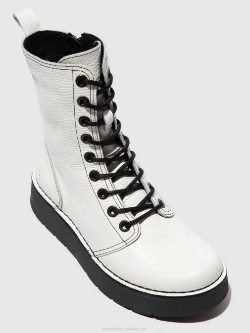 RIO WHITE(BLACK ST) XX0D321 Lace-up Boots RAMI043 Fly London Women