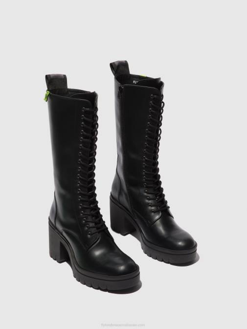 TUNDER BLACK (BLACK SOLE) XX0D314 Lace-up Boots TALY884 Fly London Women