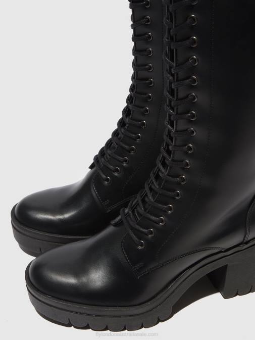 TUNDER BLACK (BLACK SOLE) XX0D314 Lace-up Boots TALY884 Fly London Women